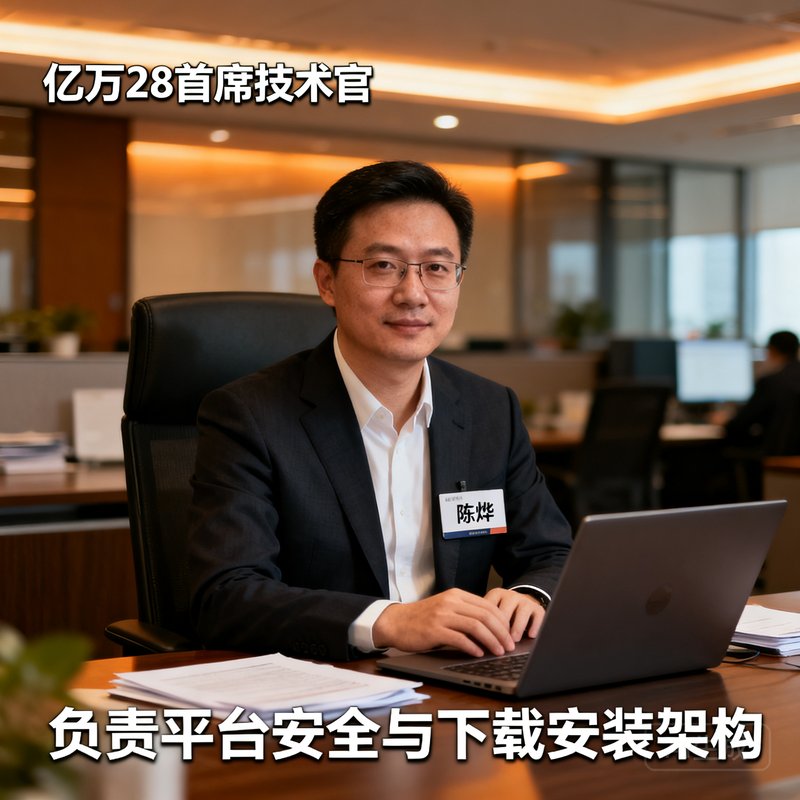 亿万28首席技术官陈烨，负责平台安全与下载安装架构